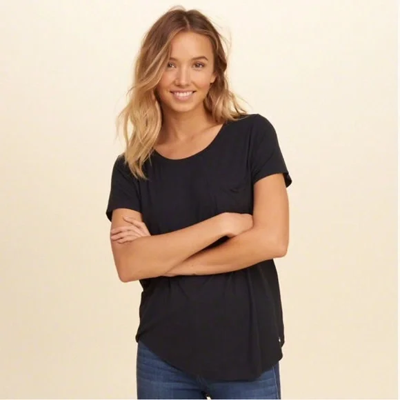 Hollister Tops Hollister Musthave Easy Pocket Tee Poshmark